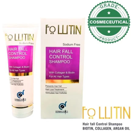 FOLLITIN HAIR FALL CONTROL SHAMPOO SODIUM FREE WITH COLLAGEN AND BIOTIN 100ml