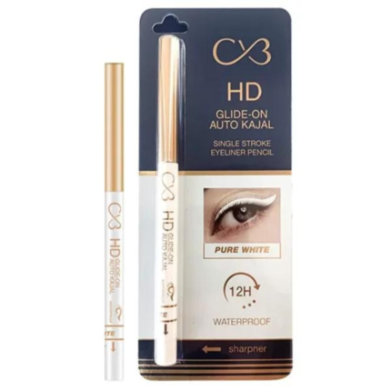 CHARM VOGUE BEAUTY HD GLIDE-ON AUTO KAJAL IN PURE WHITE